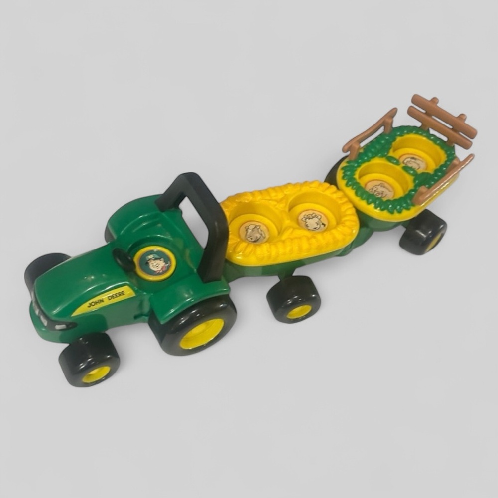 Tomy John Deere Farm animal sounds tractor and hay ride set Works play toy